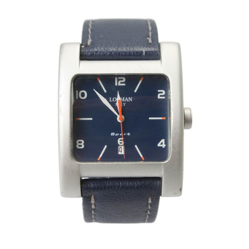 Locman Mens Aluminum Navy Quadrato Sport Ref 429 Quartz Watch 39mm